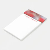 Waterverven van rood en hemelsblauw post-it® notes (Schuin)