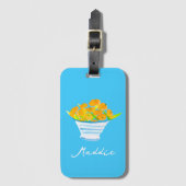 waterverven van Sinaasappels Bagagelabel (Voorkant (verticaal))