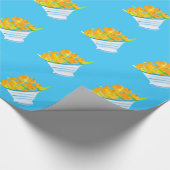 waterverven van Sinaasappels Cadeaupapier (Hoek)