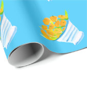 waterverven van Sinaasappels Cadeaupapier (Rol Hoek)