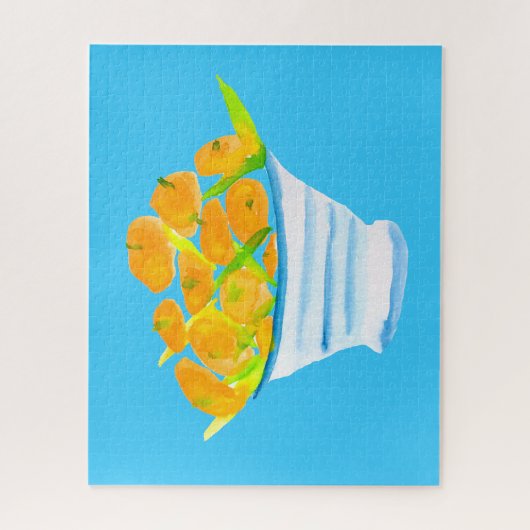waterverven van Sinaasappels Legpuzzel (Verticaal)