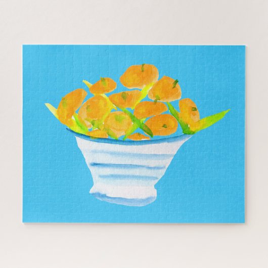 waterverven van Sinaasappels Legpuzzel (Horizontaal)