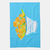 waterverven van Sinaasappels Theedoek (Verticaal)