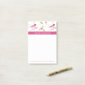 Waterverven Vogels en Bloemen Post-it® Notes (Op bureau)