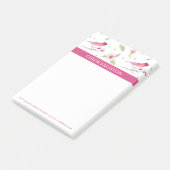 Waterverven Vogels en Bloemen Post-it® Notes (Schuin)
