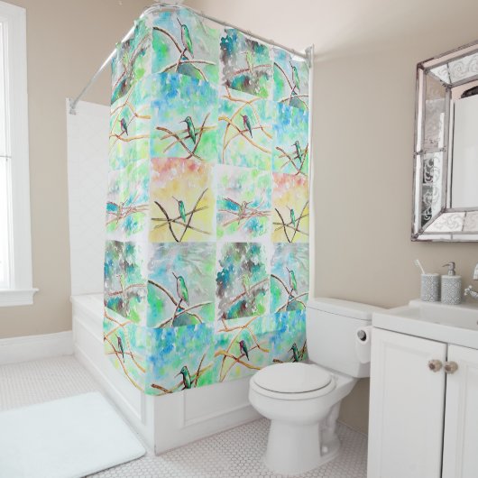 Waterverven voor Collectie van kalkoenen Douchegordijn (In situ)