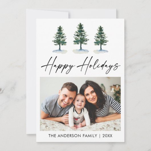 Waterverven voor de kalligrafie-inktscript voor fo feestdagenkaart (Voorkant)