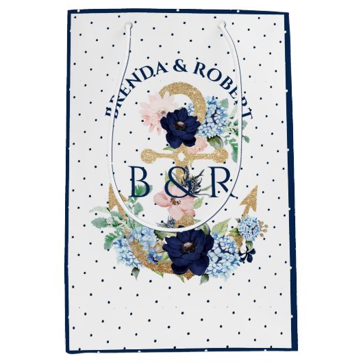 Waterverven voor het anker van de vloerboot medium cadeauzakje (Voorkant)