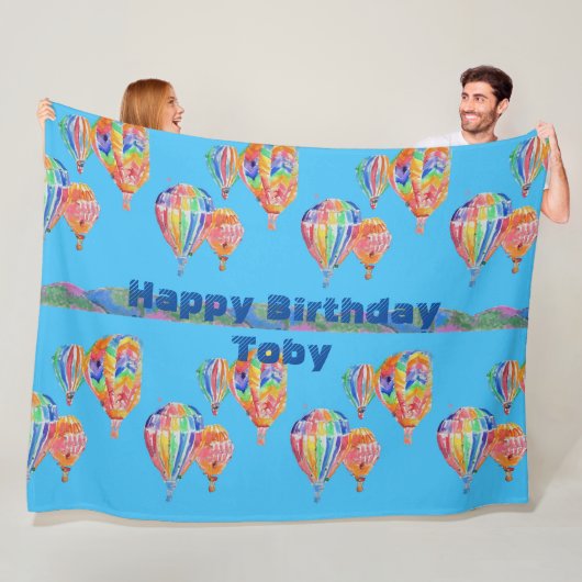 Waterverven voor hot-luchtballon fleece deken (In situ)