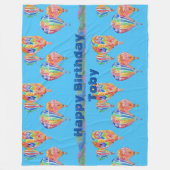 Waterverven voor hot-luchtballon fleece deken (Voorkant)