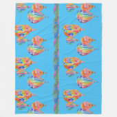 Waterverven voor hot-luchtballon fleece deken (Voorkant)