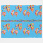 Waterverven voor hot-luchtballon fleece deken (Voorkant (Horizontaal))