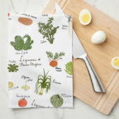 Waterverven voor keukenkunst van Vegan Theedoek (Quarter Fold)