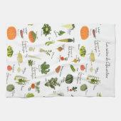 Waterverven voor keukenkunst van Vegan Theedoek (Horizontaal)