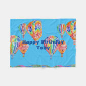 Waterverven voor luchtballon fleece deken (Voorkant (Horizontaal))