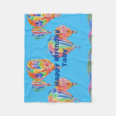 Waterverven voor luchtballon fleece deken (Voorkant)