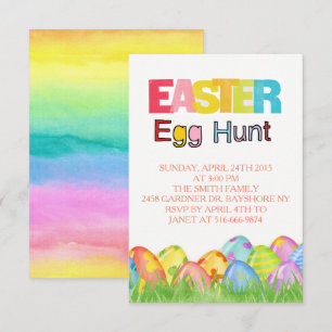 Waterverven voor paaseieren kaart