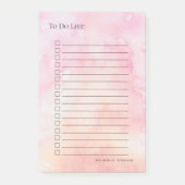 Waterverven voor roze en koraal Roos Post-it® Notes (Voorkant)