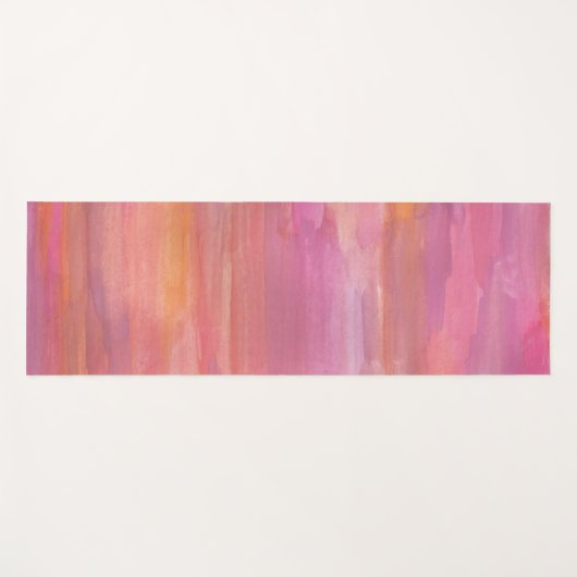 Waterverven voor roze zonneschijn yogamat (Voorkant (horizontaal))