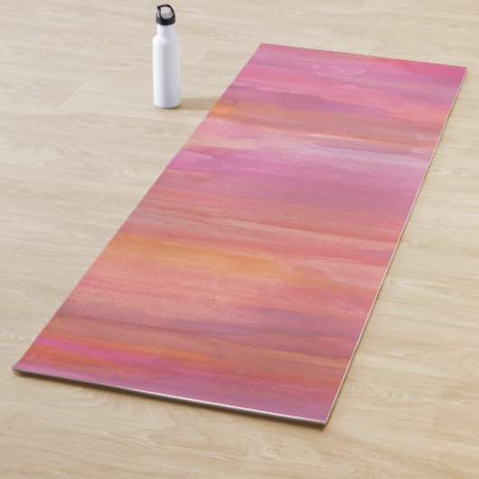Waterverven voor roze zonneschijn yogamat (In situ)