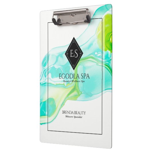 Waterverven voor stromende inkt abstracte marmerin klembord (Links)