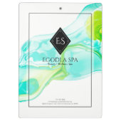 Waterverven voor stromende inkt abstracte marmerin klembord (Achterkant)