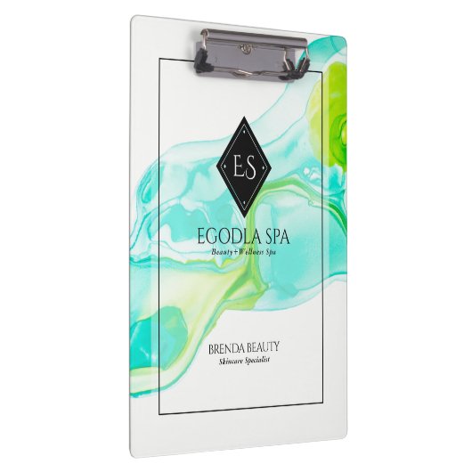 Waterverven voor stromende inkt abstracte marmerin klembord (Rechts)