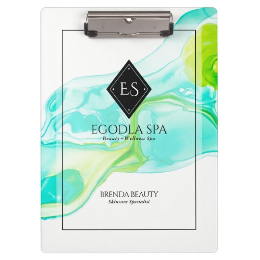 Waterverven voor stromende inkt abstracte marmerin klembord (Voorkant)