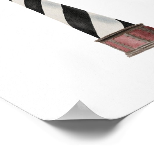 Waterverven vuurtoren vuurtoren poster (Hoek)