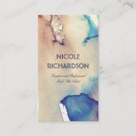  Waterverven, zeemacht en Blauwgroen Splashes Visitekaartje