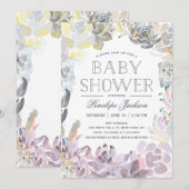 Watervetplanten | Baby Shower Kaart (Voorkant / Achterkant)