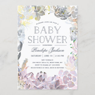 Watervetplanten   Baby Shower Kaart