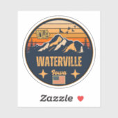Waterville, Iowa Sticker (Vel)