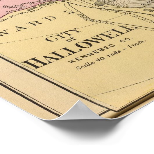 Waterville, Kennebec Co. Poster (Hoek)