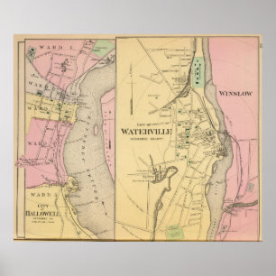 Waterville, Kennebec Co. Poster