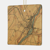 Waterville Maine Map 1894 Keramisch Ornament (Links)