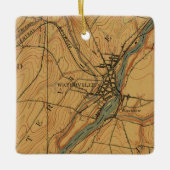 Waterville Maine Map 1894 Keramisch Ornament (Voorkant)
