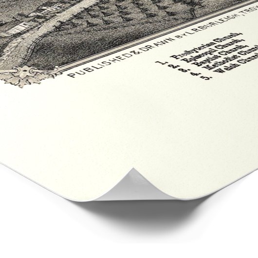 Waterville, NY Panoramic Map - 1885 Poster (Hoek)