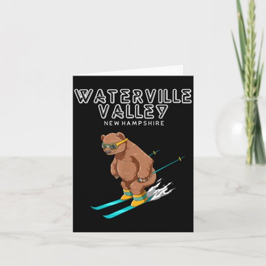 Waterville Valley New Hampshire - Funny Ski Grizzl Kaart (Voorkant)