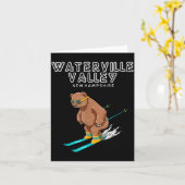 Waterville Valley New Hampshire - Funny Ski Grizzl Kaart (Gele Bloem)