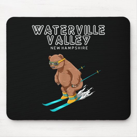 Waterville Valley New Hampshire - Funny Ski Grizzl Muismat (Voorkant)