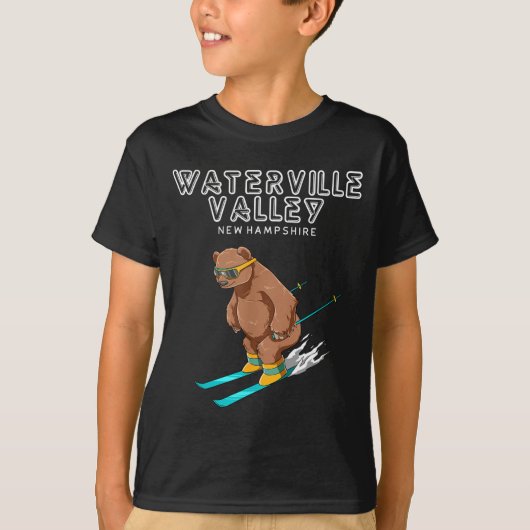 Waterville Valley New Hampshire - Funny Ski Grizzl T-shirt (Voorkant)