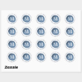 Watervlek op het meer | Afdichting monogram envelo Ronde Sticker (Vel)