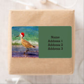 Watervogel in Santa Hat op het kerstadres van de B Etiket (Insitu)