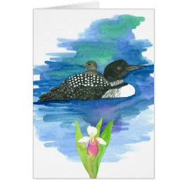 Watervogel Loon Baby Bird Lady Slipper Blank