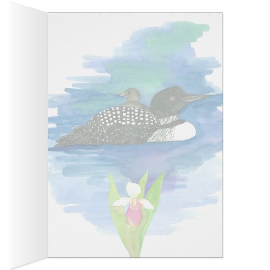 Watervogel Loon Baby Bird Lady Slipper Blank (Binnen (Rechts))