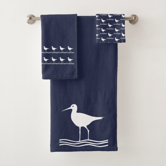 Watervogel Ocean Blue en white towel set Bad Handdoek (Insitu)