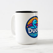 watervogeleend tweekleurige koffiemok (Voorkant links)