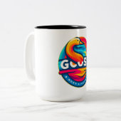 watervogelgans tweekleurige koffiemok (Voorkant links)