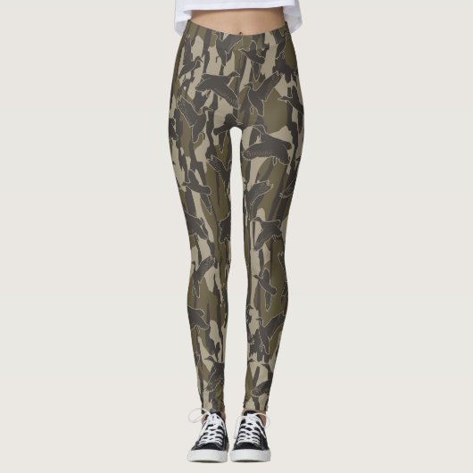 Watervogels jacht camo eend jagers leggings (Voorkant)